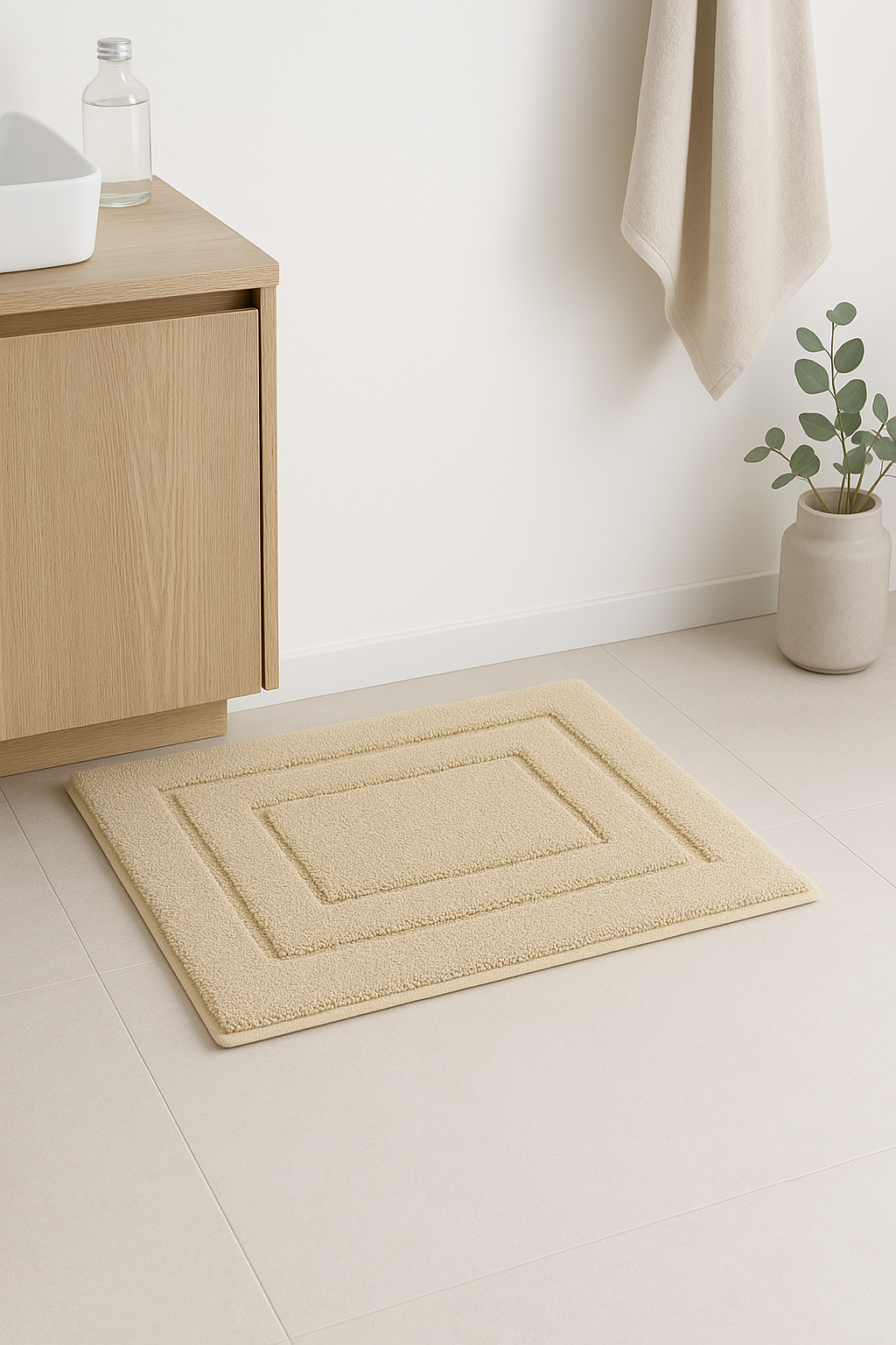 tapis de bain microfiber double cadre absorbant antiderapant