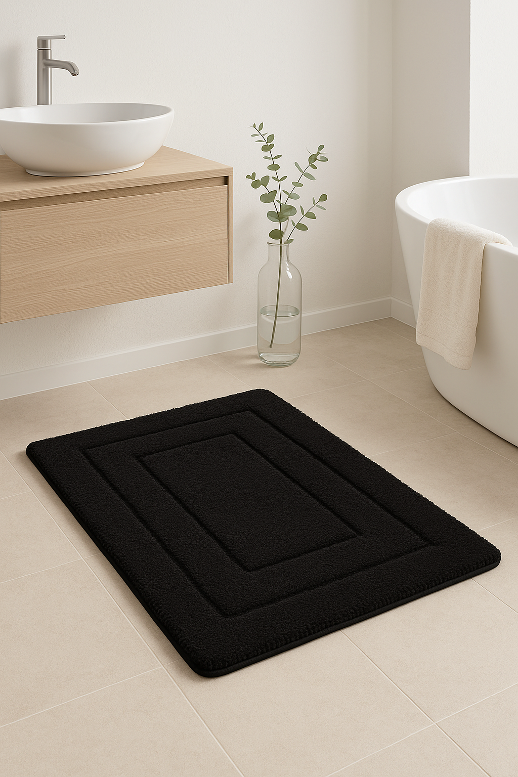tapis de bain microfibre antiderapant absorbant doux salle