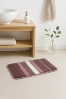 tapis de bain microfibre antiderapant motif geometrique