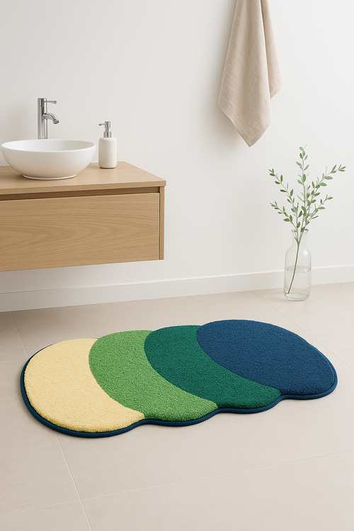tapis de bain microfibre cartoon surdimensionne salle bain - vue 2 sur 2