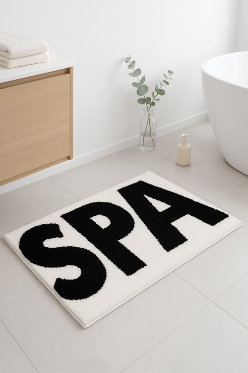 tapis de bain microfibre doux absorbant motif mignon - vue 2 sur 2