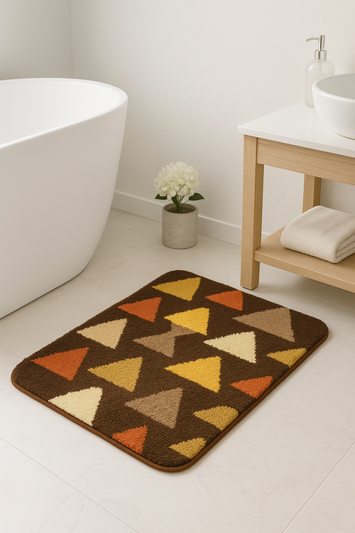 Tapis de bain microfibre doux motif cartoon antiderapant
