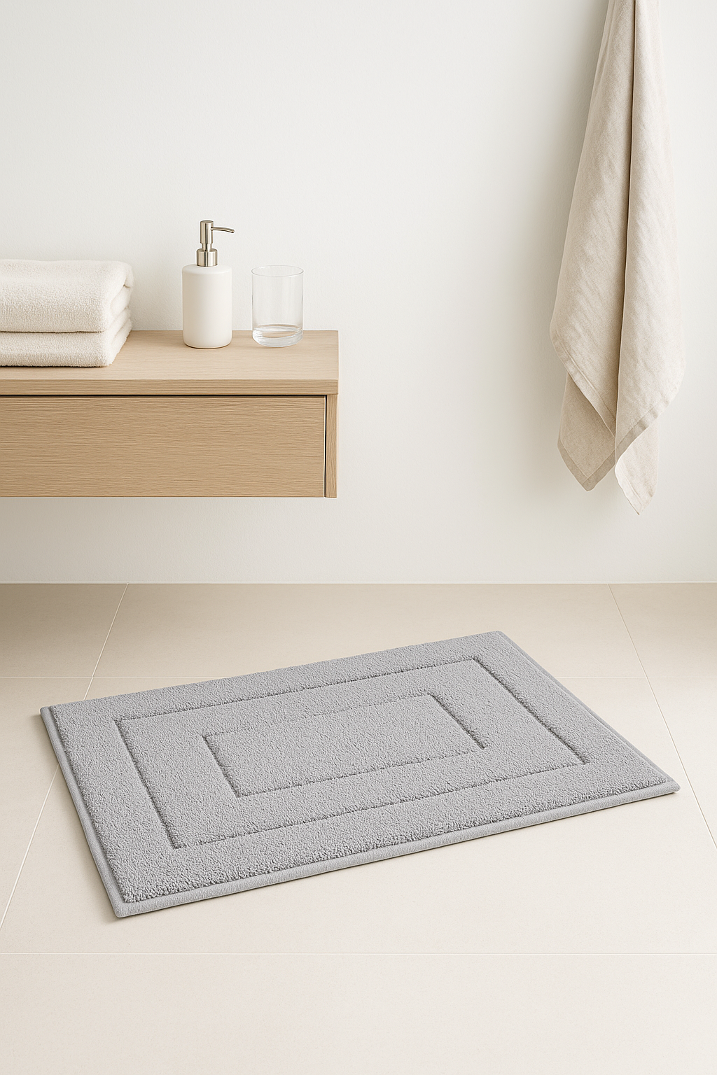 tapis de bain microfibre épais absorbant antidérapant moderne