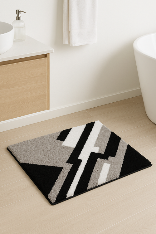 Tapis de bain microfibre moelleux antiderapant style cartoon