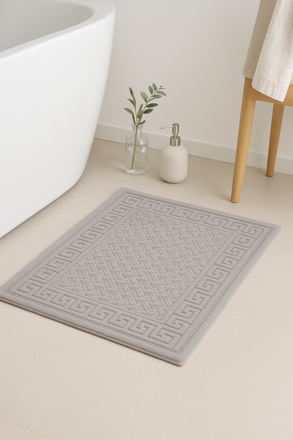 Tapis de bain microfibre motif cartoon style americain