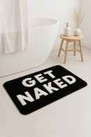 tapis de bain motif get naked shaggy épais