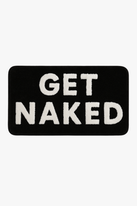 tapis de bain motif get naked shaggy épais