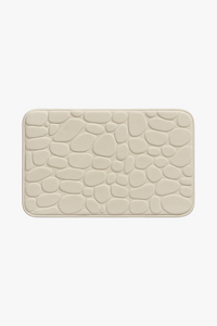 Tapis de bain motif paves antiderapant memoire douce