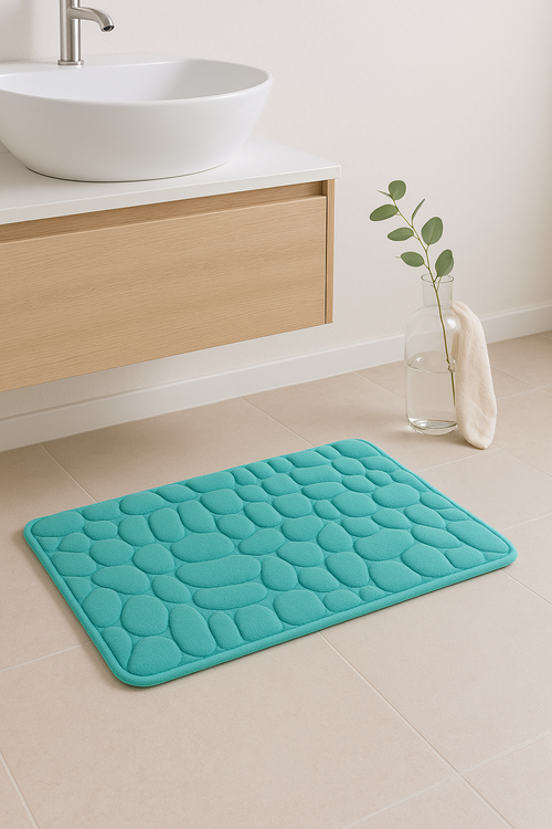 tapis de bain pavés mémoire de forme antidérapant - vue 2 sur 2