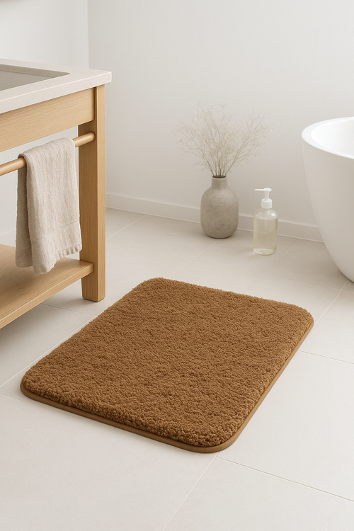 tapis de bain shaggy ultra absorbant antiderapant chambre - vue 2 sur 2