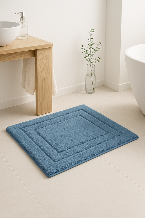 tapis de bain velours antidérapant absorbant double cadre