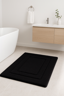 Tapis de bain velours microfibre antiderapant double cadre