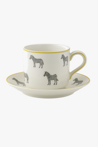 Tasse ceramique motif zebre avec infuseur inox