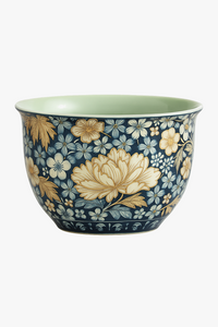 Tasse ru kiln motif pivoine service kung fu
