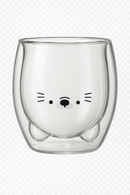 Tasse verre double paroi motif animaux 250ml
