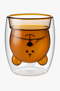 Tasse verre double paroi motif animaux 3d mignon