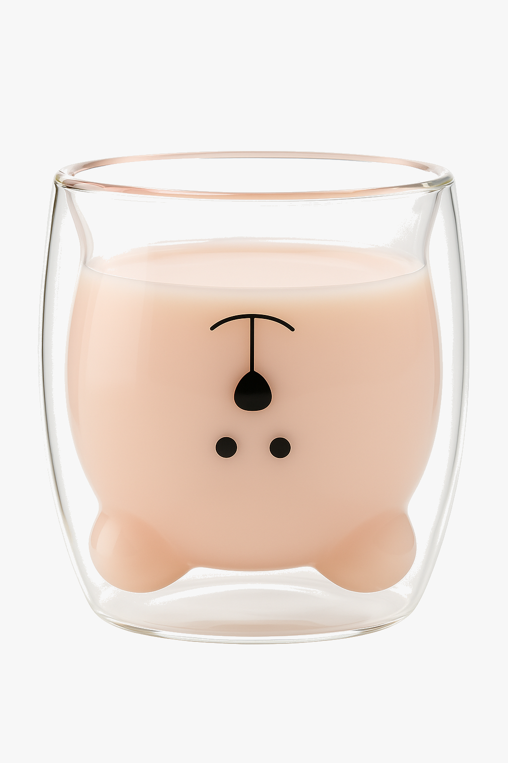 Tasse verre double paroi motifs animaux 3d