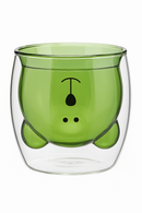 Tasse verre double paroi motifs animaux 3d 250ml