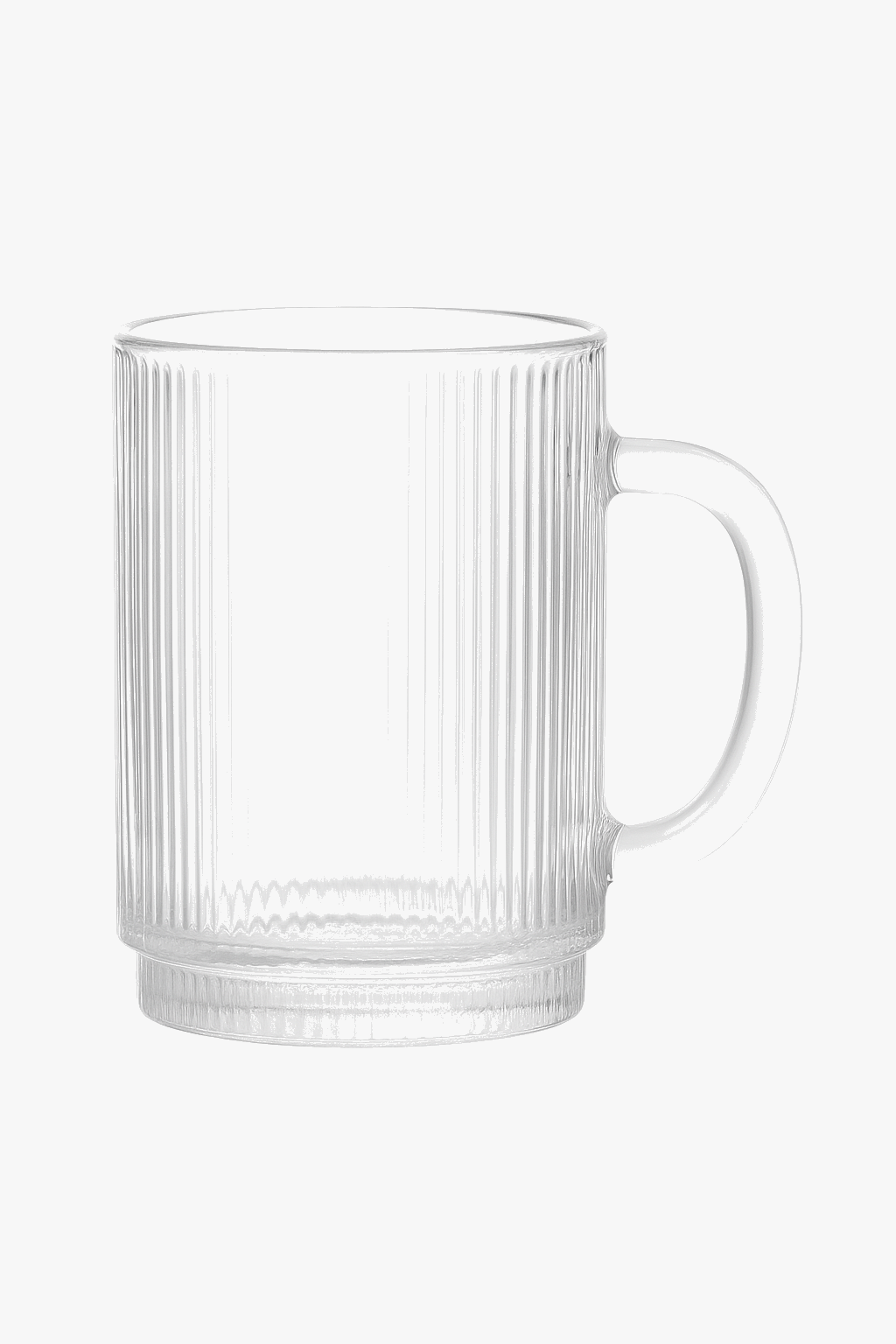 Tasse verre rayé style nordique avec couvercle anse