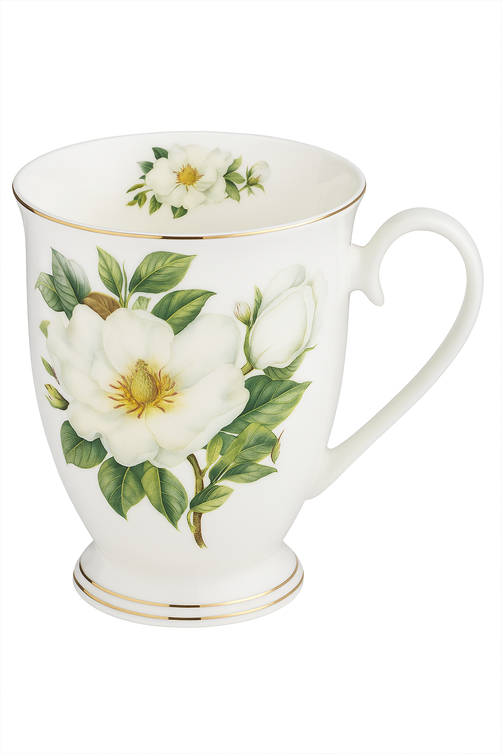 tasses café humoristiques porcelaine fine floral vintage