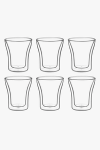 tasses espresso double paroi verre 80 ml lot de 6