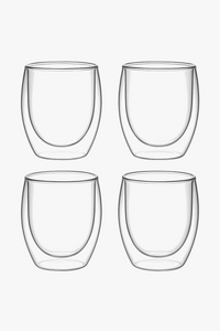Tasses expresso double paroi verre 80ml ensemble isotherme (lot de 4)