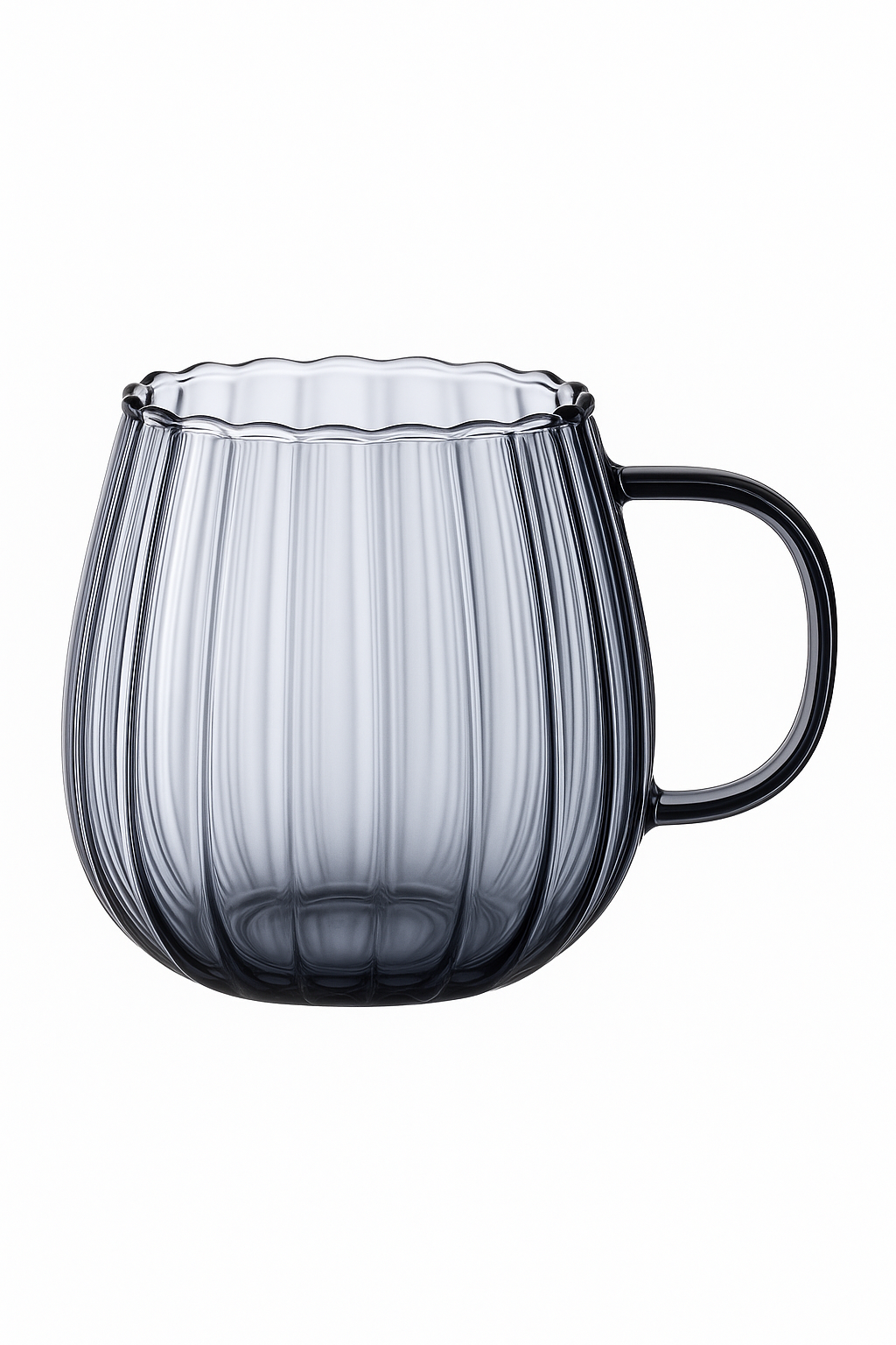 Tasses verre borosilicate 400 ml motif rayures
