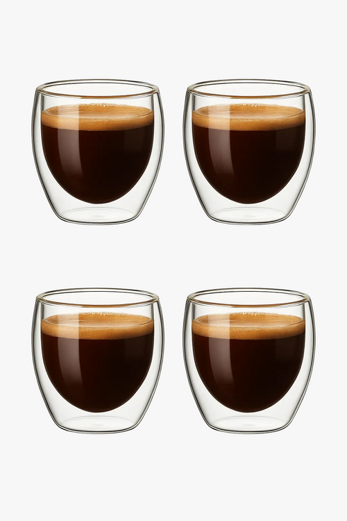 Tasses verre double paroi borosilicate isolant lot