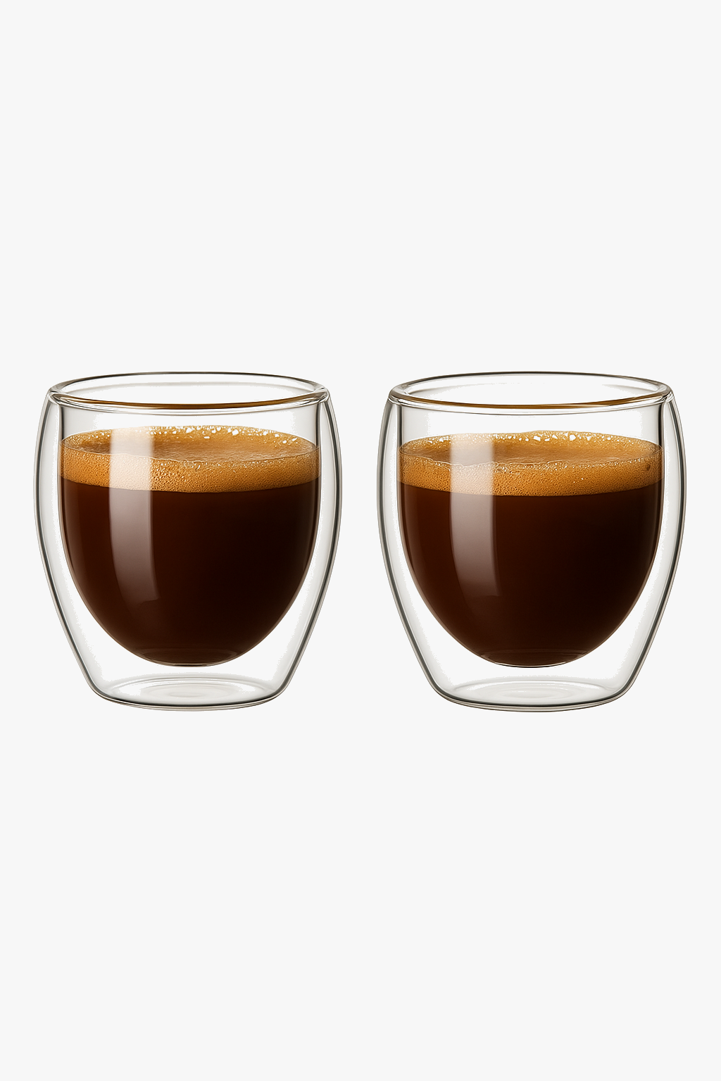Tasses verre double paroi isolantes expresso thé artisanales (lot de 2)