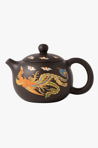 Théière argile motifs dragon phénix style gongfu artisanale