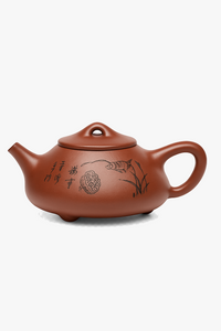 Théière artisanale yixing gongfu motif lotus 300ml