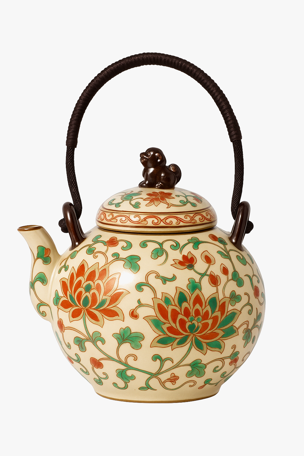Théière chinoise lotus en porcelaine service kung fu
