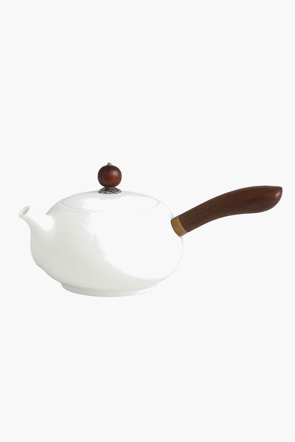 Théière dehua porcelaine poignée latérale style jade ancien