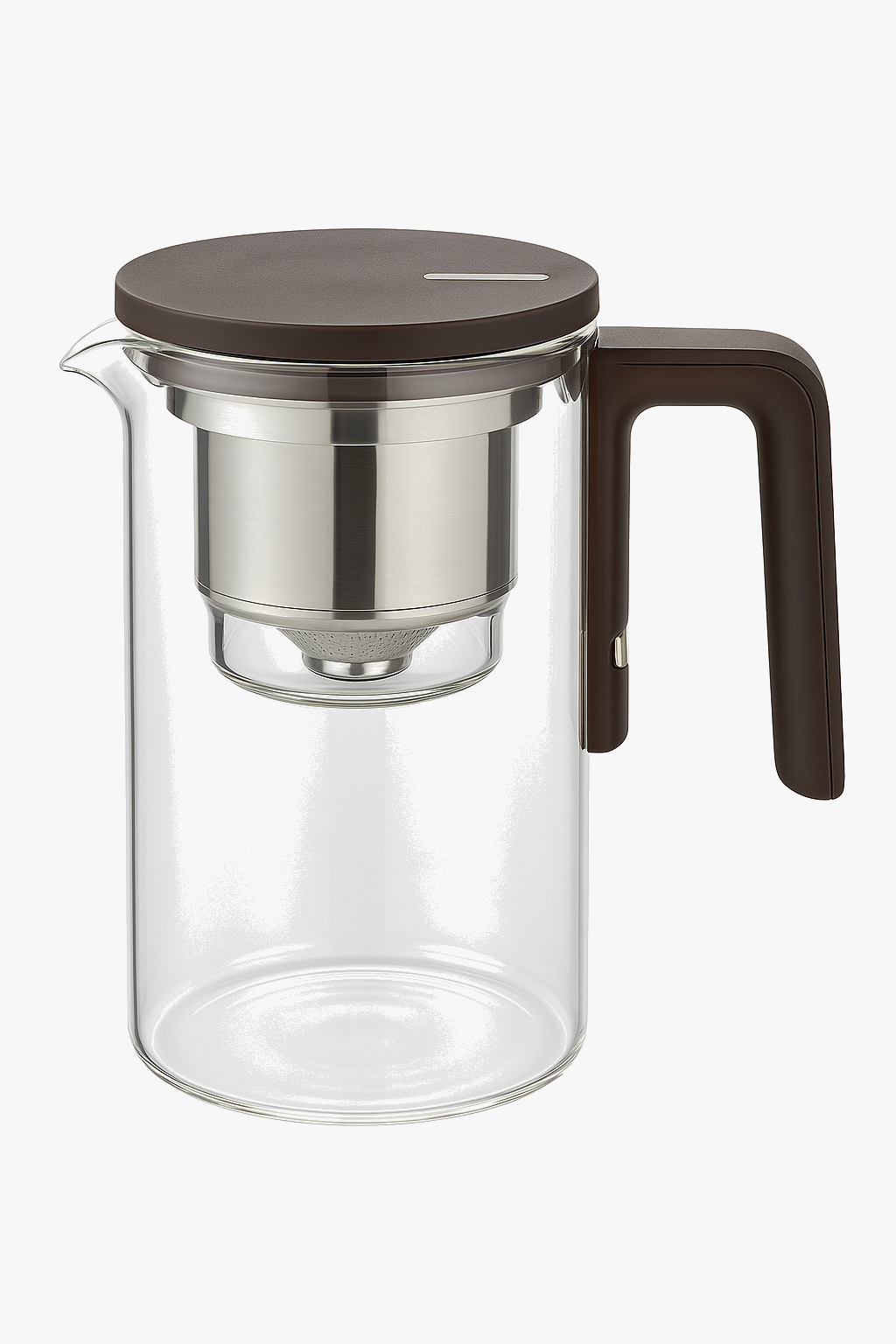 Théière en verre avec infuseur filtre magnétique