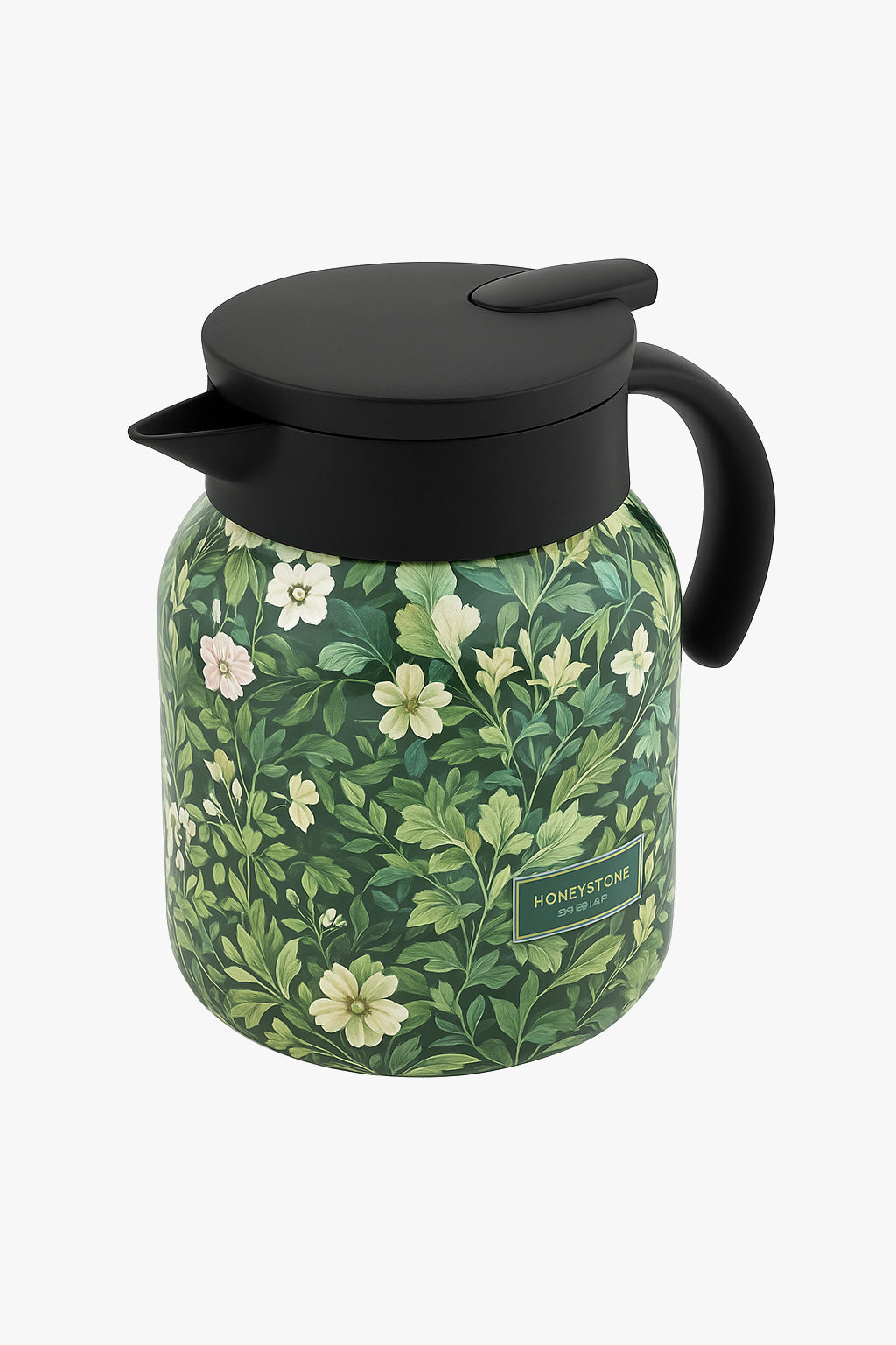 Théière isotherme vintage motif floral inox infuseur thermostat