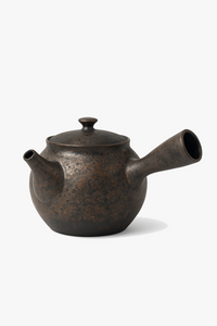 Théière japonaise céramique brute poignée latérale avec infuseur