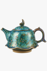 Théière jianzhan tianmu céramique émaillée motif artisanal bureau