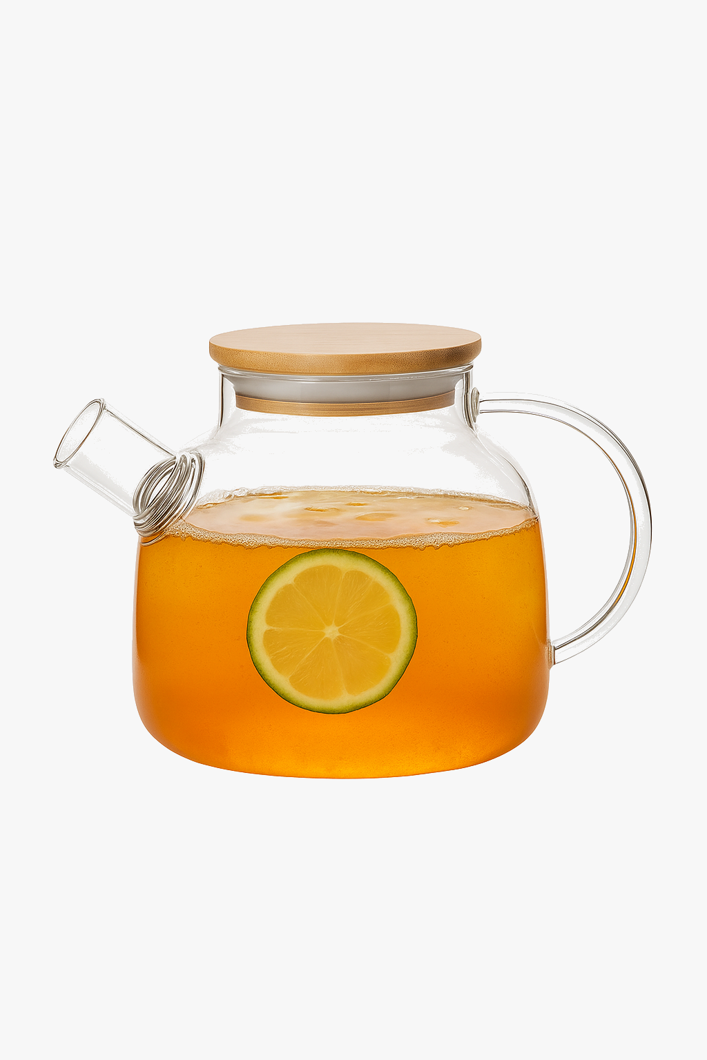 théière verre 1l couvercle bambou filtre amovible