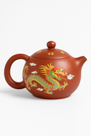 Theiere argile dragons phénix gongfu fait main