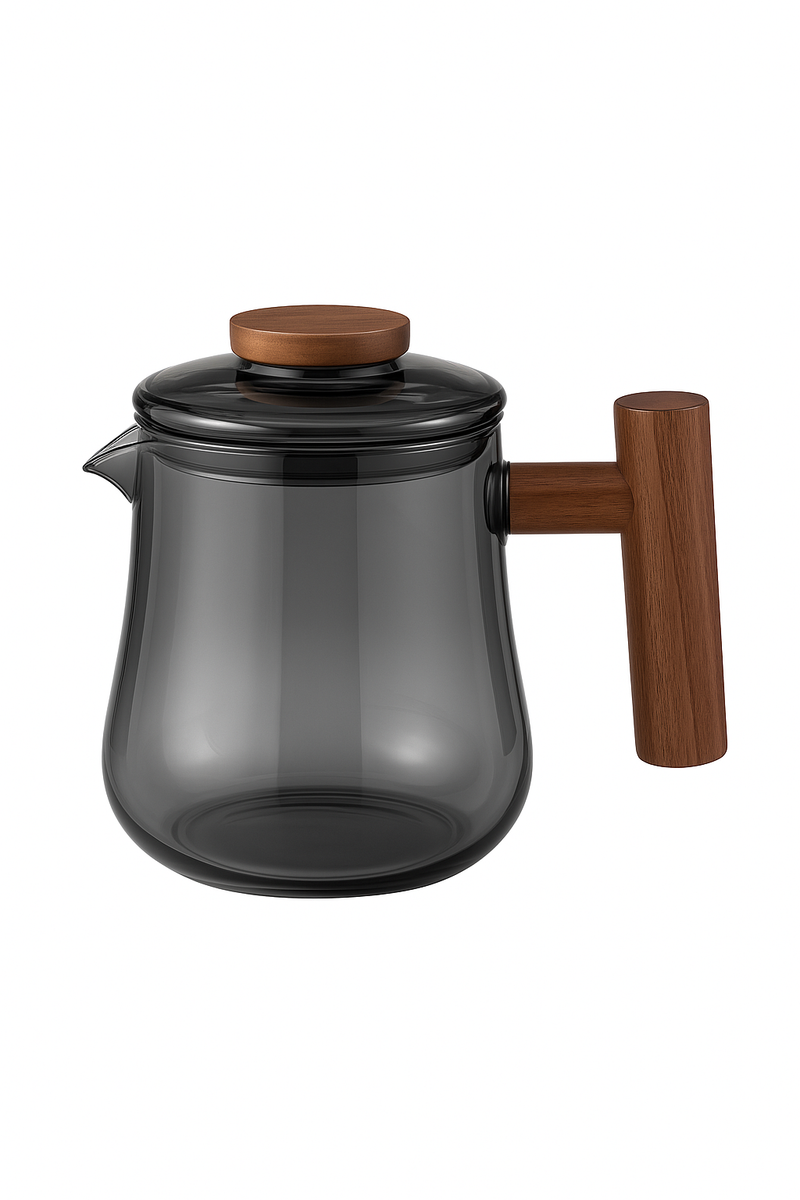 Theiere cafetiere verre portatif set tasses puer moderne