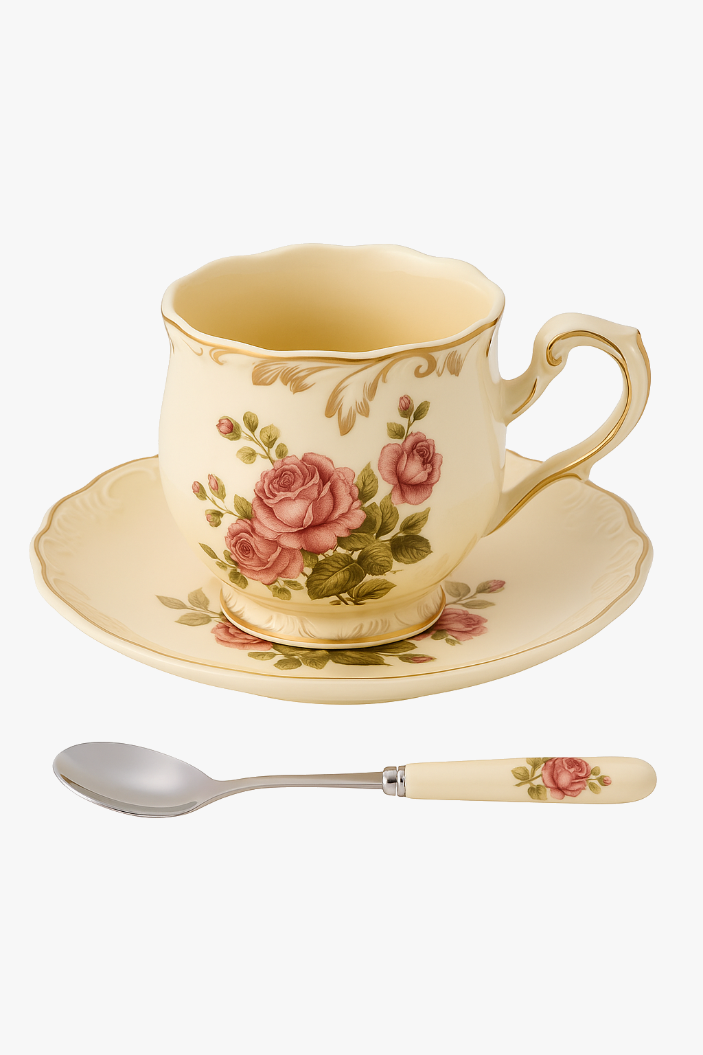 theiere ceramique avec soucoupe style elegant tea time