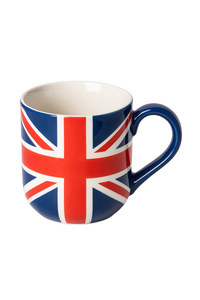 Tasse ceramique drapeau britannique peinte main avec infuseur