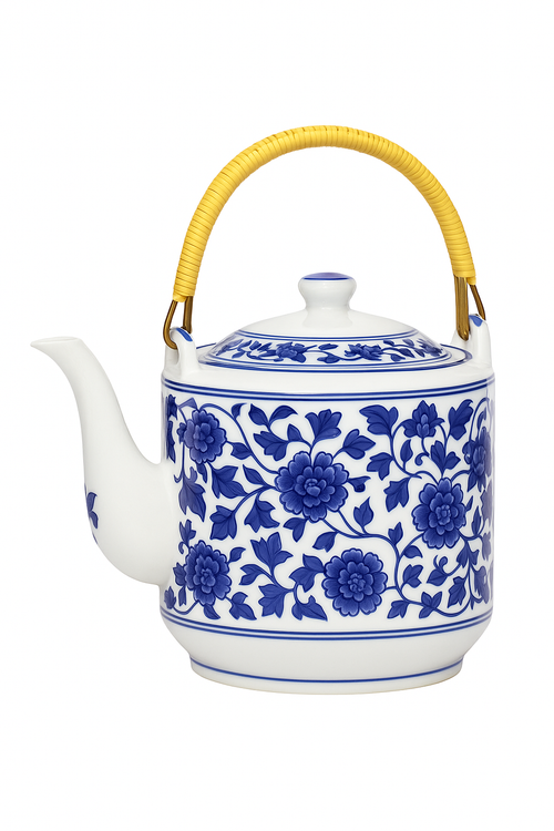 Théière céramique jingdezhen grande capacité motifs chinois traditionnels - vue 3 sur 2