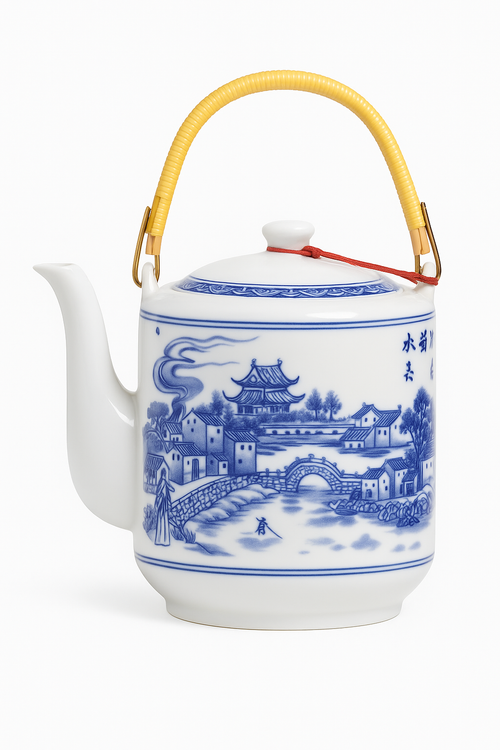 Théière céramique jingdezhen grande capacité style chinois porcelaine - vue 3 sur 2