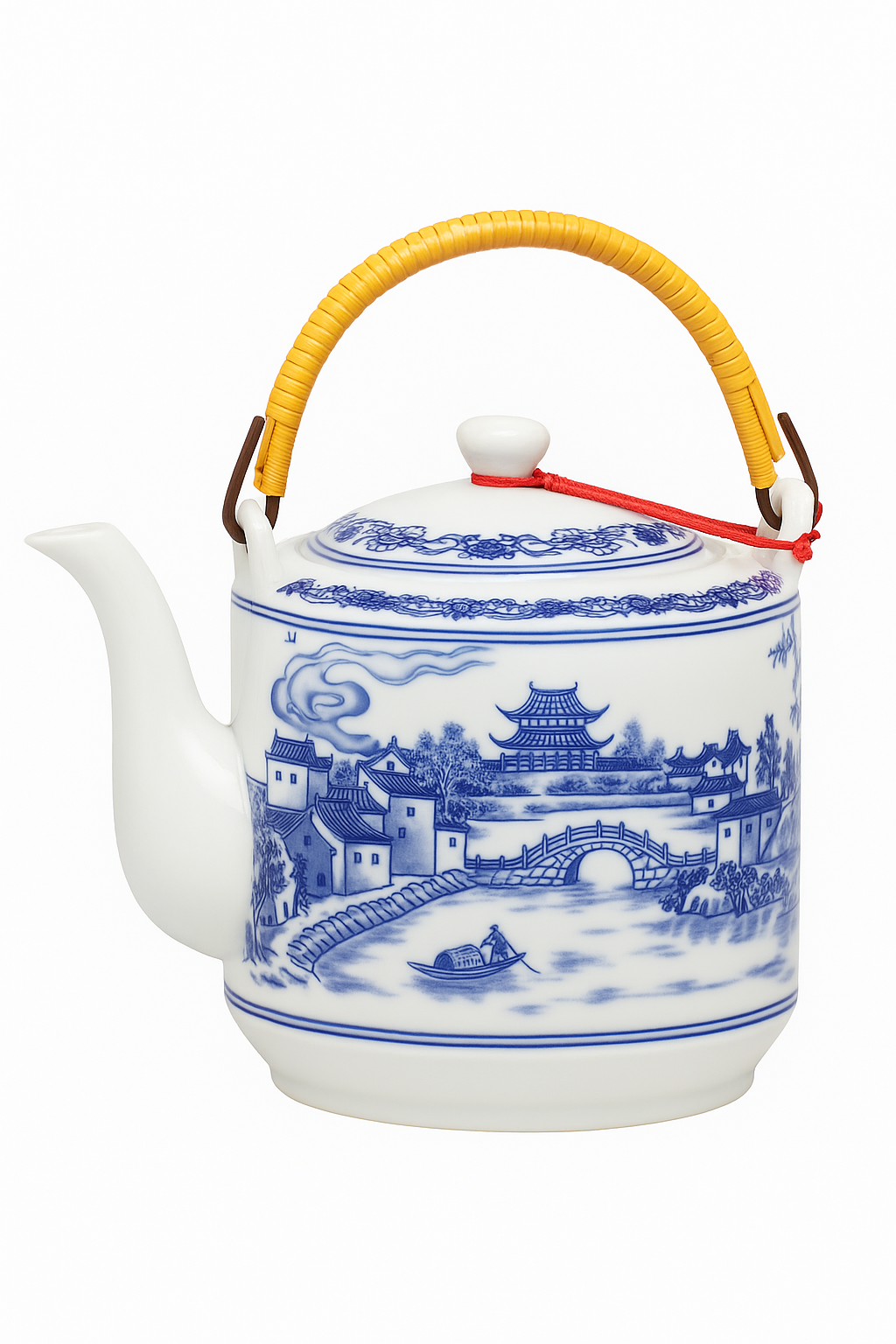 Théière céramique jingdezhen style chinois porcelaine grande capacité - vue 2 sur 2