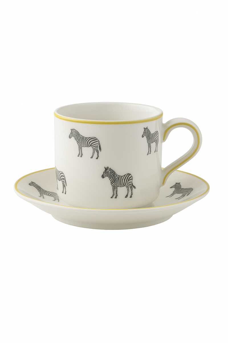 Theiere ceramique motif zebre avec infuseur inox