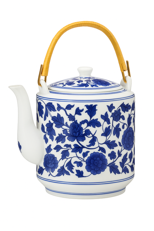 Théière céramique style chinois motifs traditionnels grande capacité - vue 3 sur 2