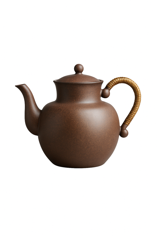 Théière céramique style roche zen retro artisanale - vue 3 sur 2