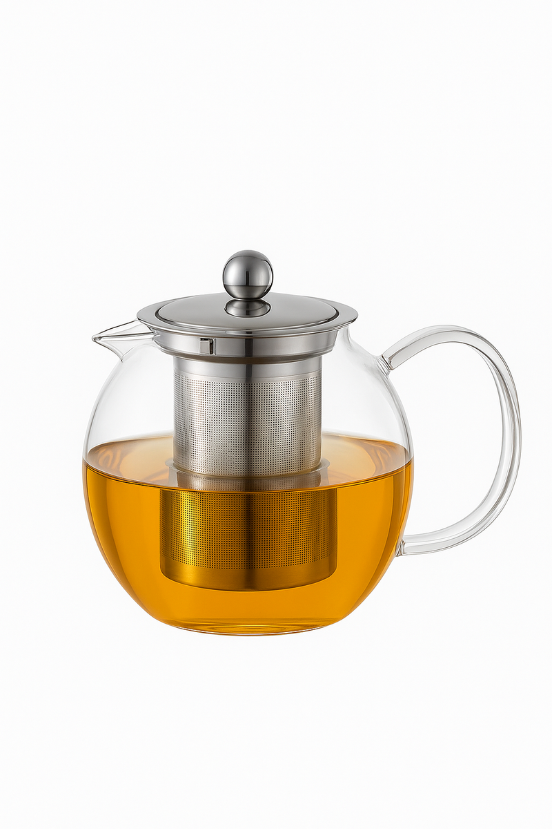 theiere en verre resistant a chaleur avec infuseur