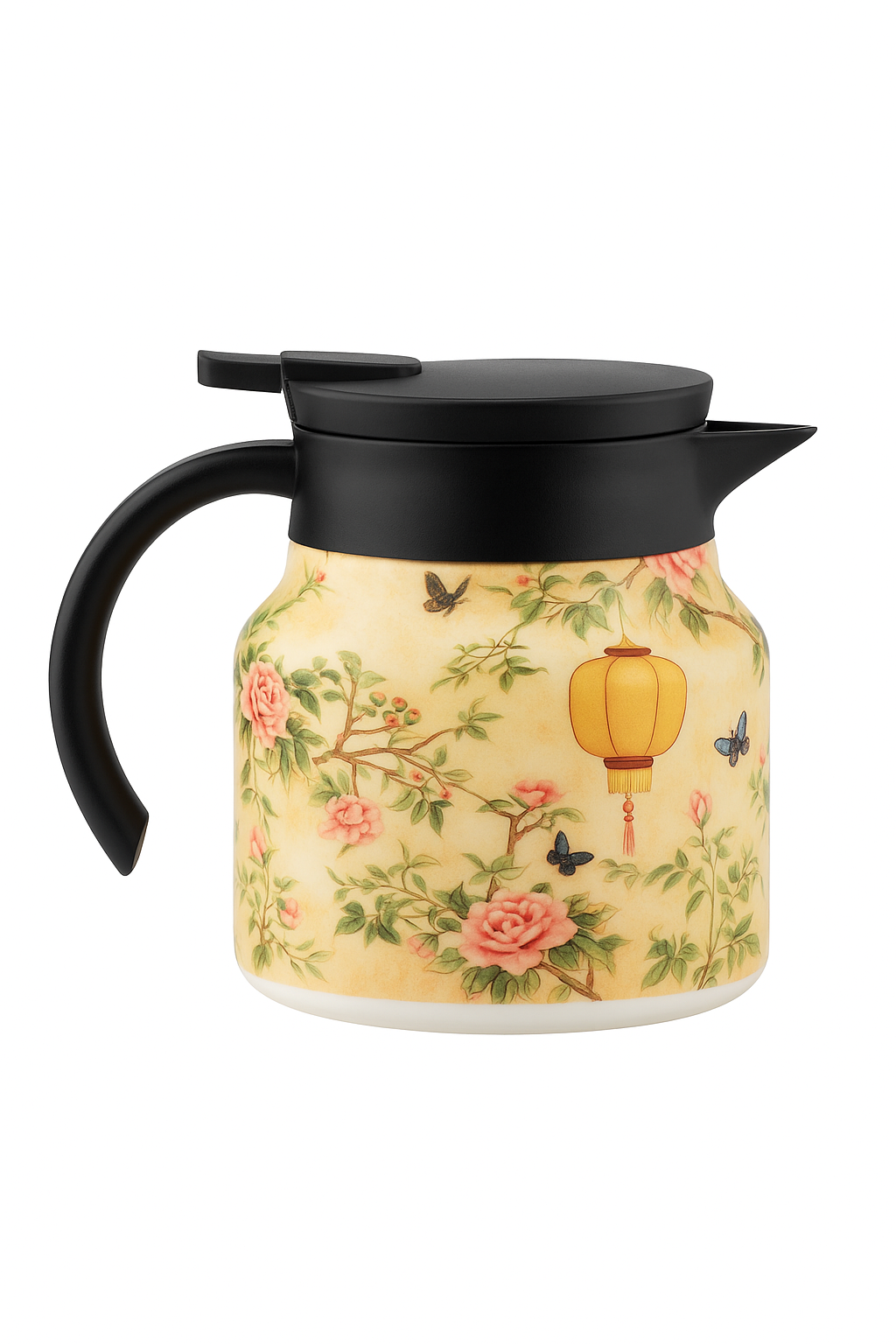Théière isotherme florale vintage acier inox infuseur thermostat - vue 2 sur 2